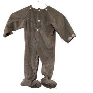 Infant Elephant Dinosaur Fleece Jumpsuit 6-12M In Gray‎